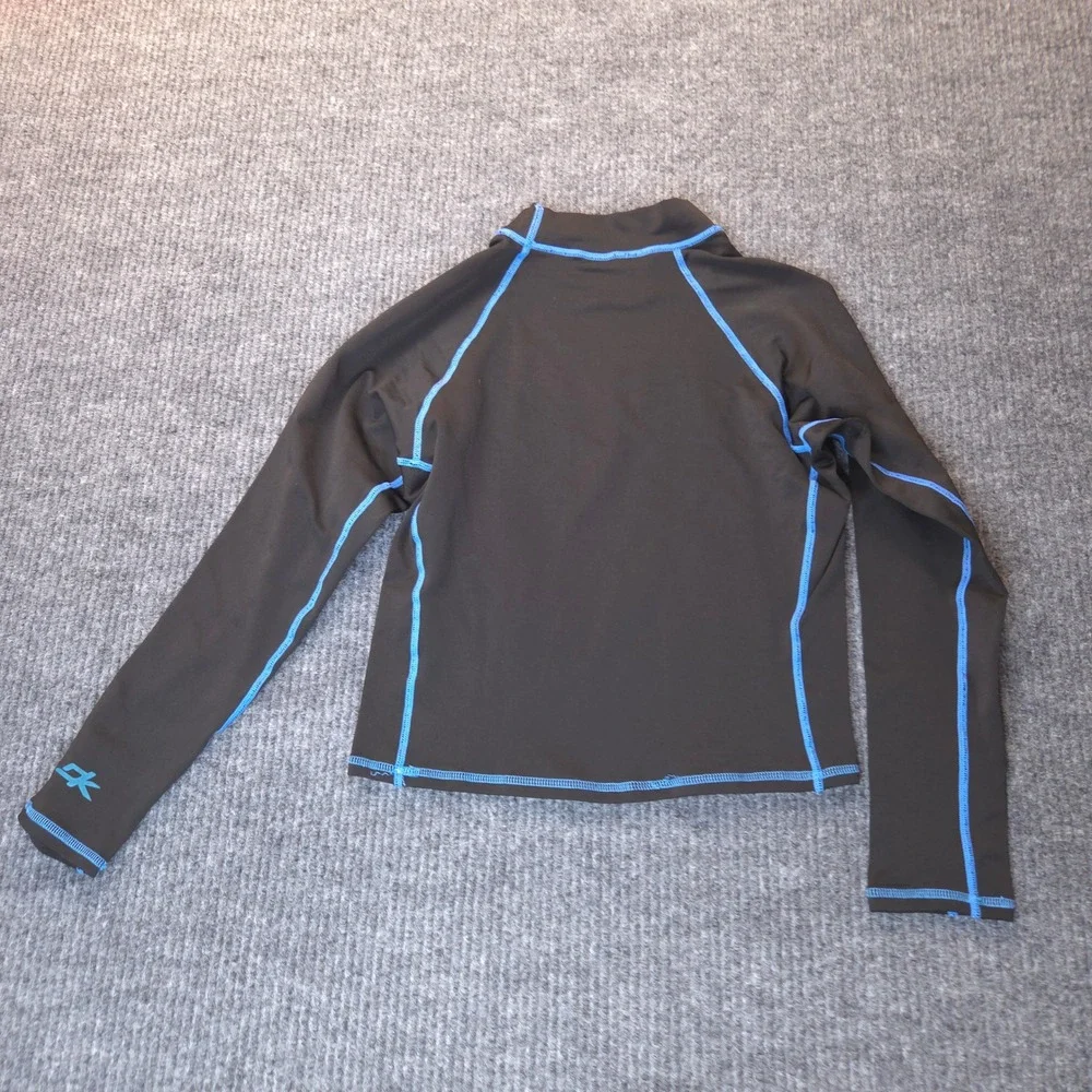 Dakine Rash Guard Youth Medium 8/10 Black Blue Thermal Fleece Long Sleeve Surf